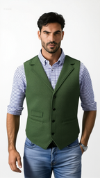Herringbone Tweed Waistcoat