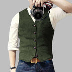 Padded Herringbone Retro Vest