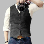 Padded Herringbone Retro Vest
