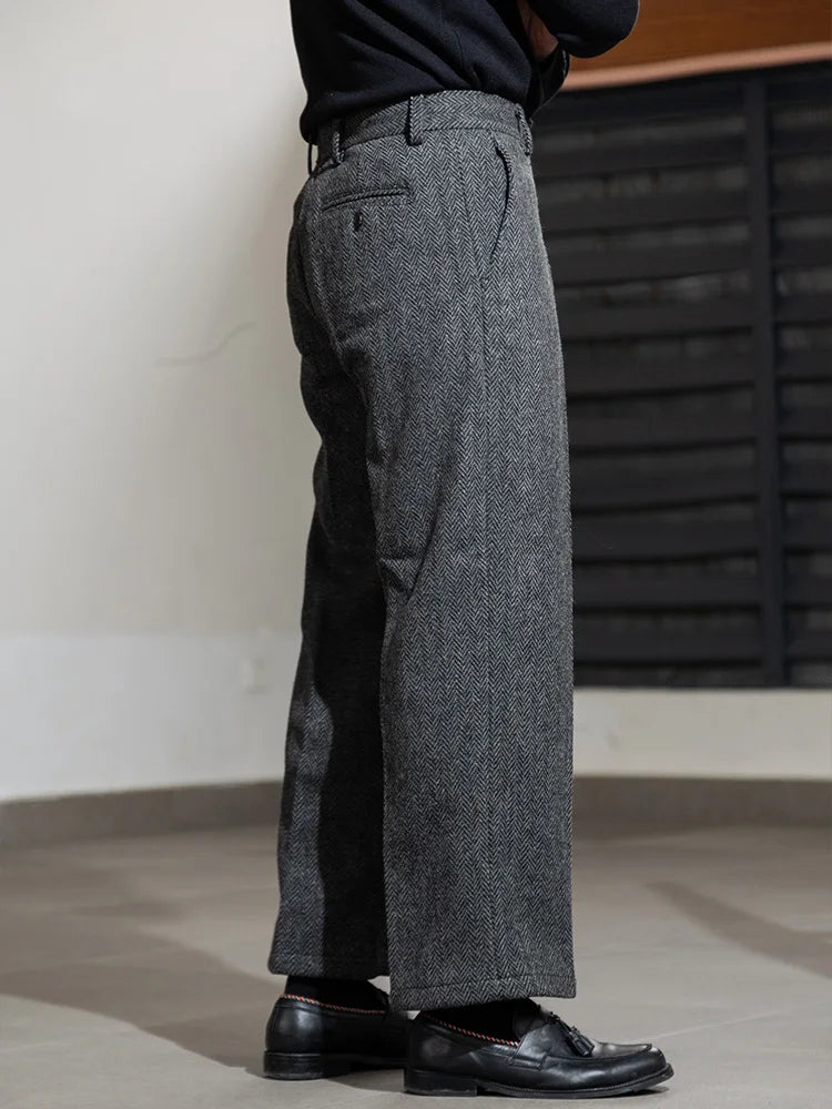 Wool Coarse Flower Pants