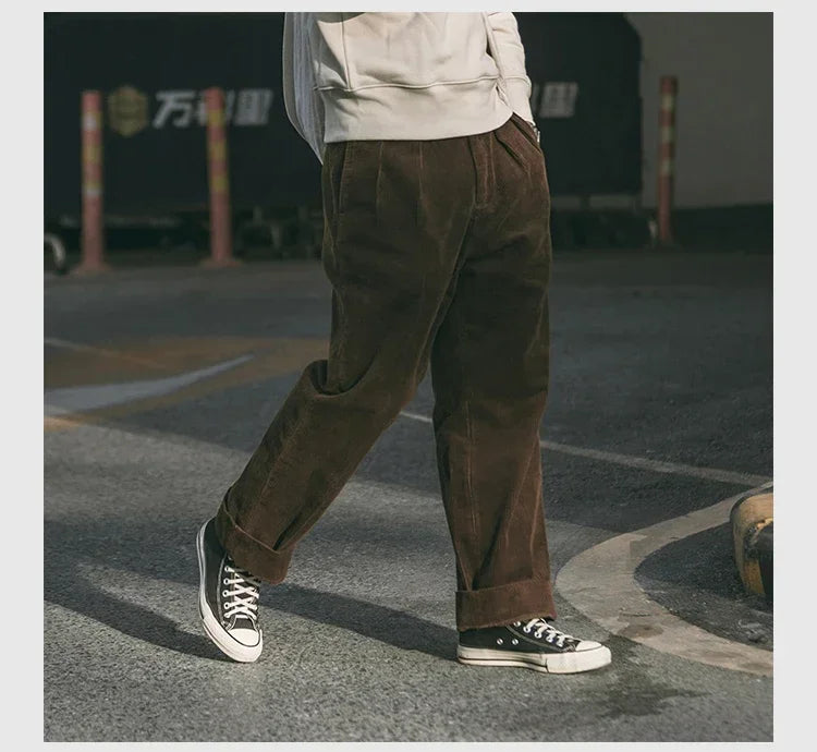 Cambridge Corduroy Pleated Trousers
