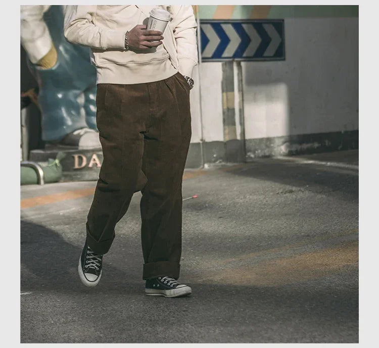 Cambridge Corduroy Pleated Trousers