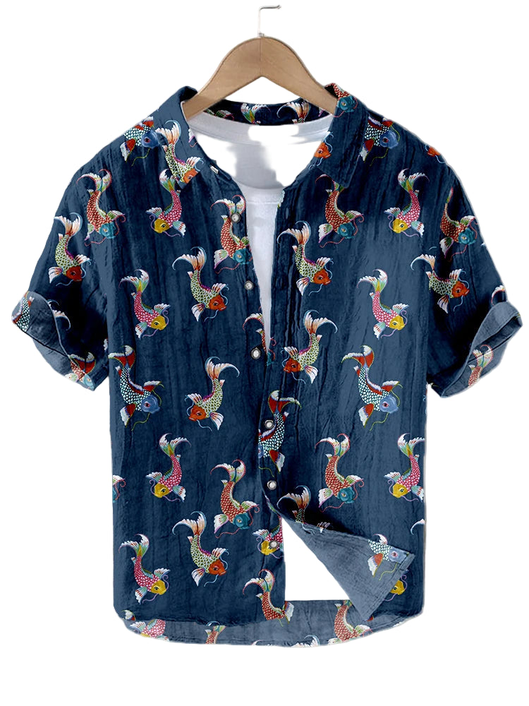 Lapel Hawaiian Shirt