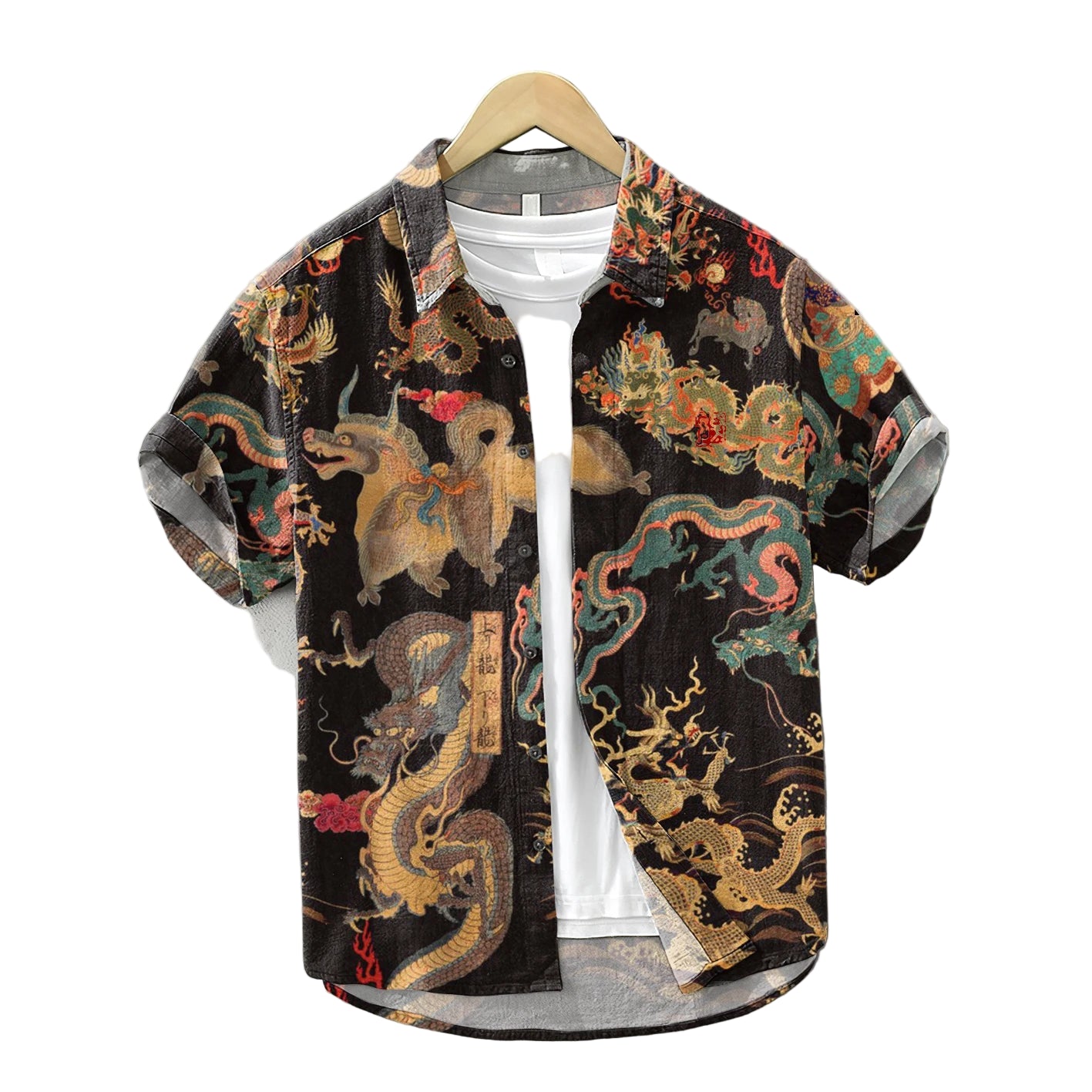 Lapel Hawaiian Shirt
