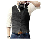 Padded Herringbone Retro Vest