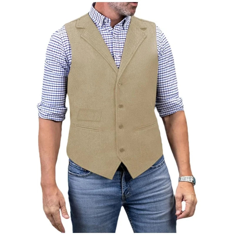 Herringbone Tweed Waistcoat