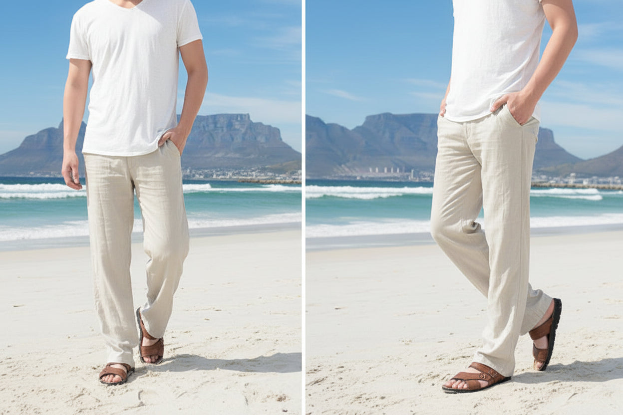 Coastal Drift Linen Trousers