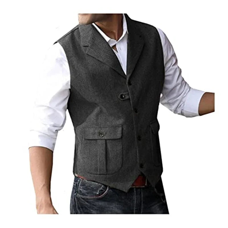 Wool Tweed Gentleman’s Suit Vest