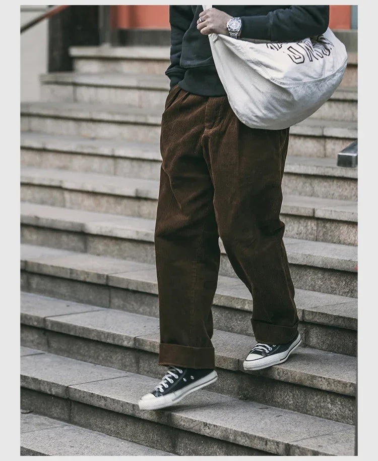 Cambridge Corduroy Pleated Trousers