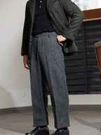 Wool Coarse Flower Pants