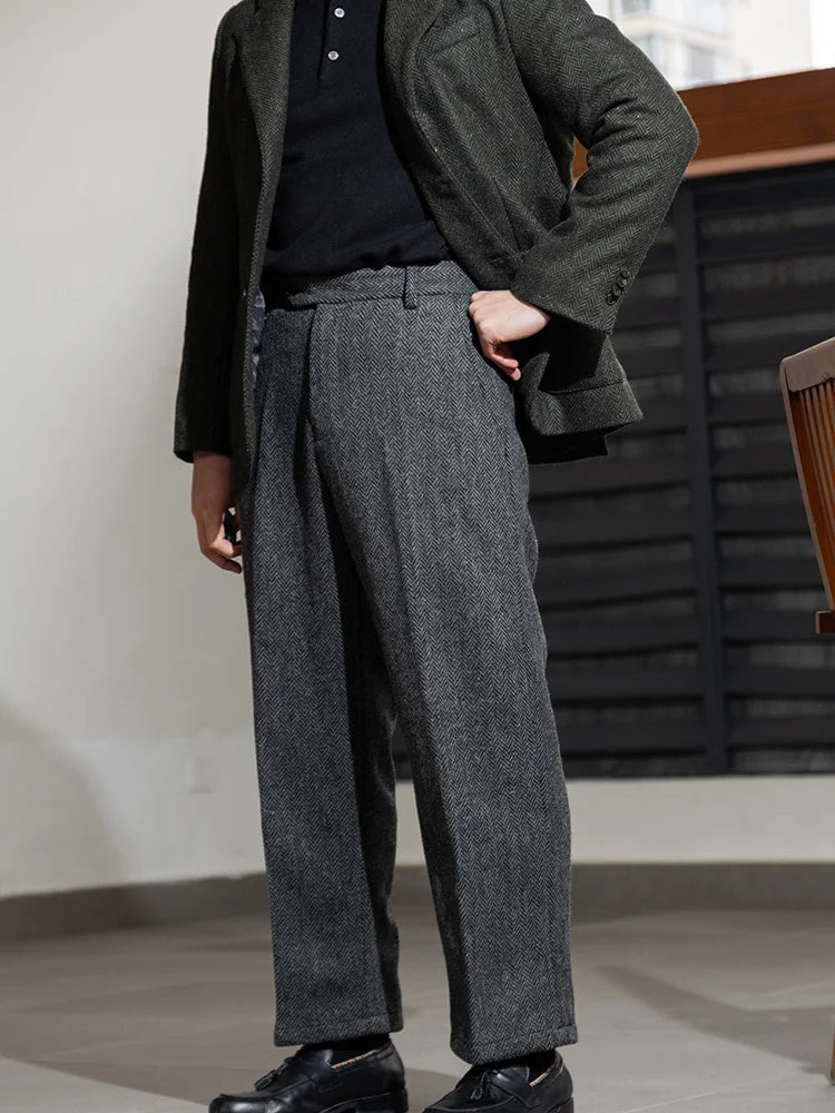 Wool Coarse Flower Pants