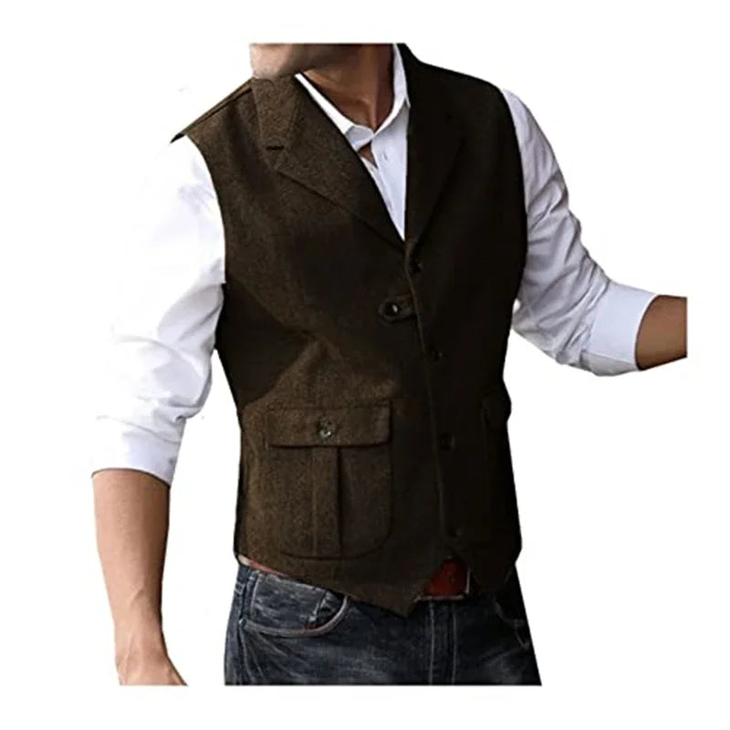 Wool Tweed Gentleman’s Suit Vest