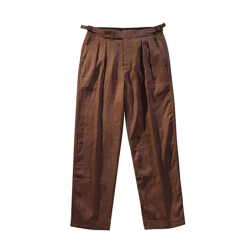 Sandhurst Taupe Linen Pants