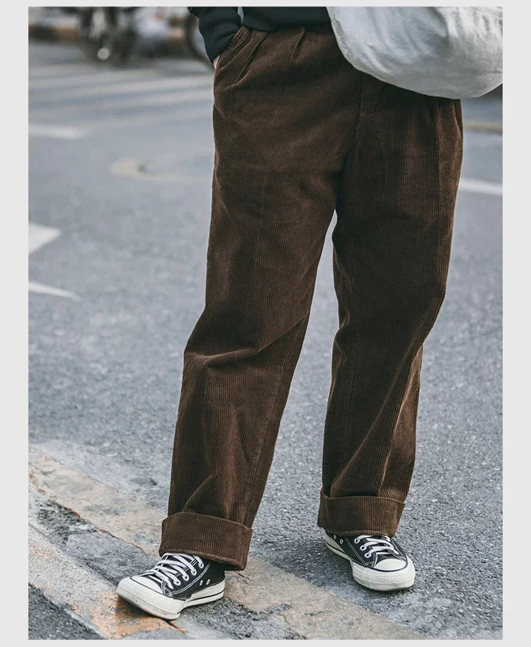Cambridge Corduroy Pleated Trousers