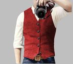 Padded Herringbone Retro Vest