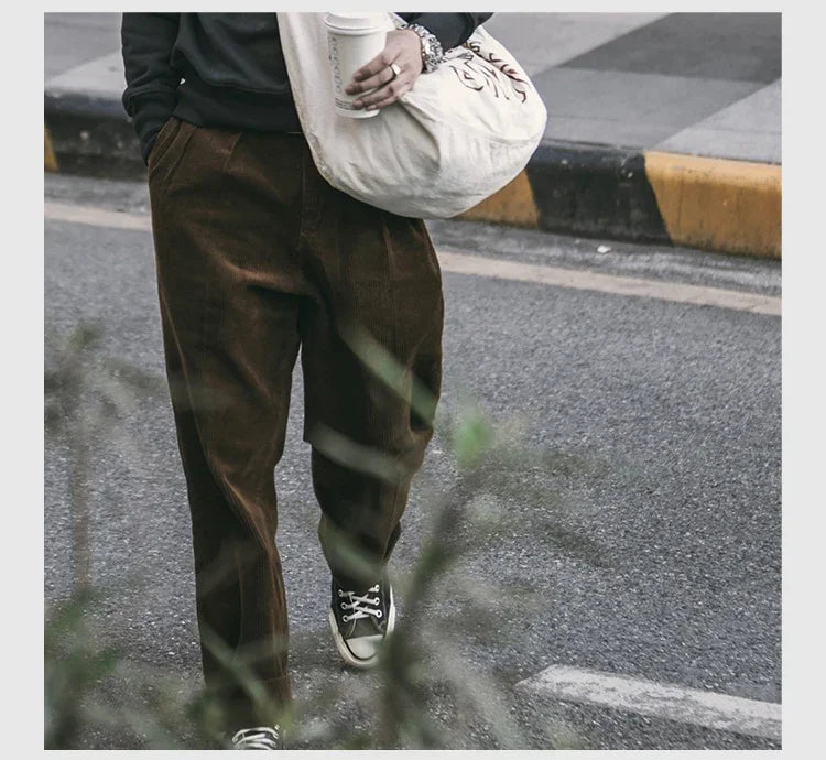 Cambridge Corduroy Pleated Trousers