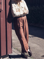 Sandhurst Taupe Linen Pants