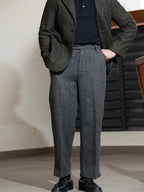 Wool Coarse Flower Pants