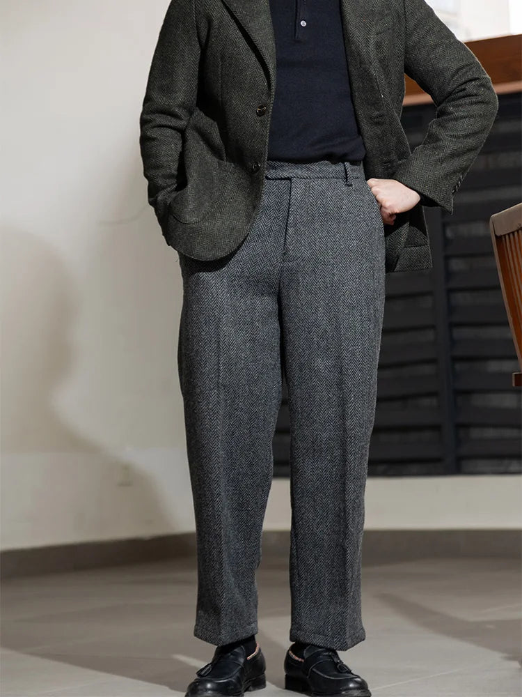 Wool Coarse Flower Pants