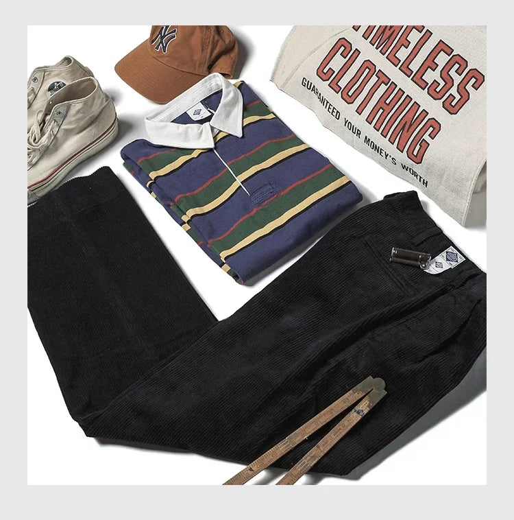 Cambridge Corduroy Pleated Trousers