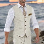 Riviera Linen Waistcoat