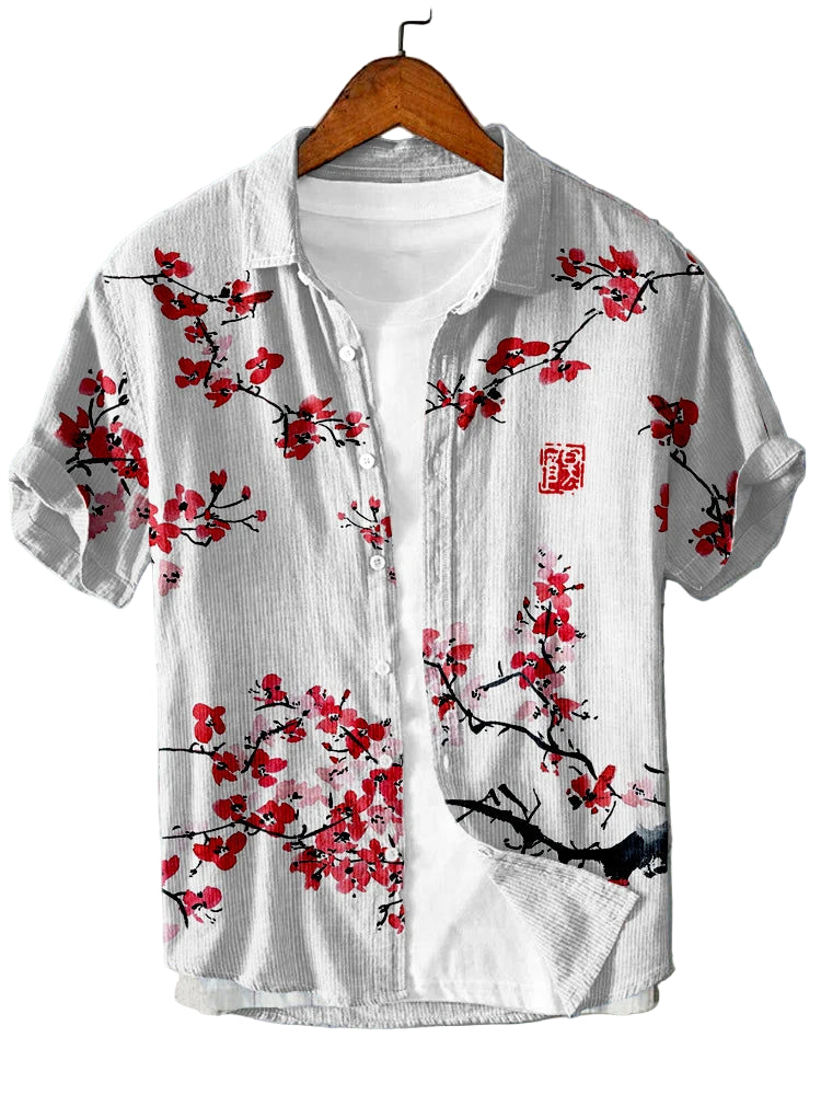 Lapel Hawaiian Shirt