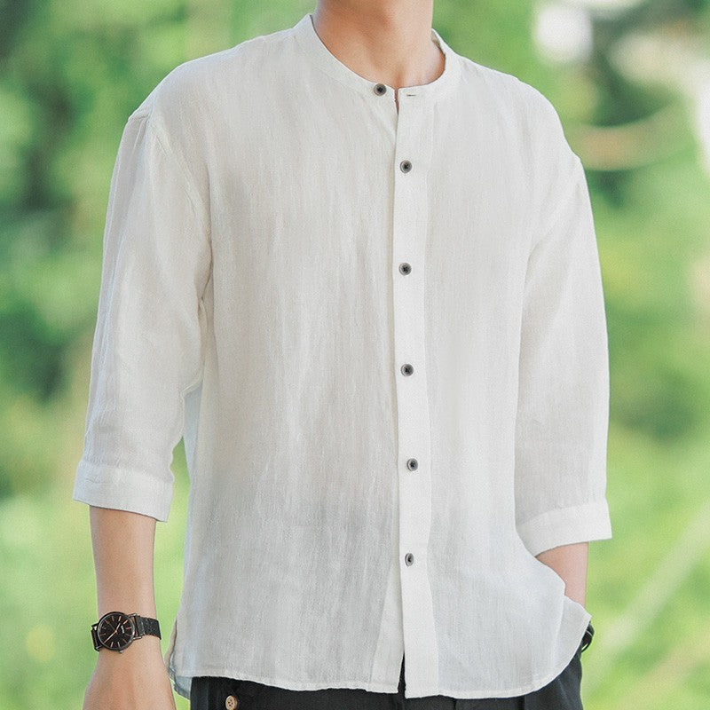 Ivory Solstice Half Collar Shirt